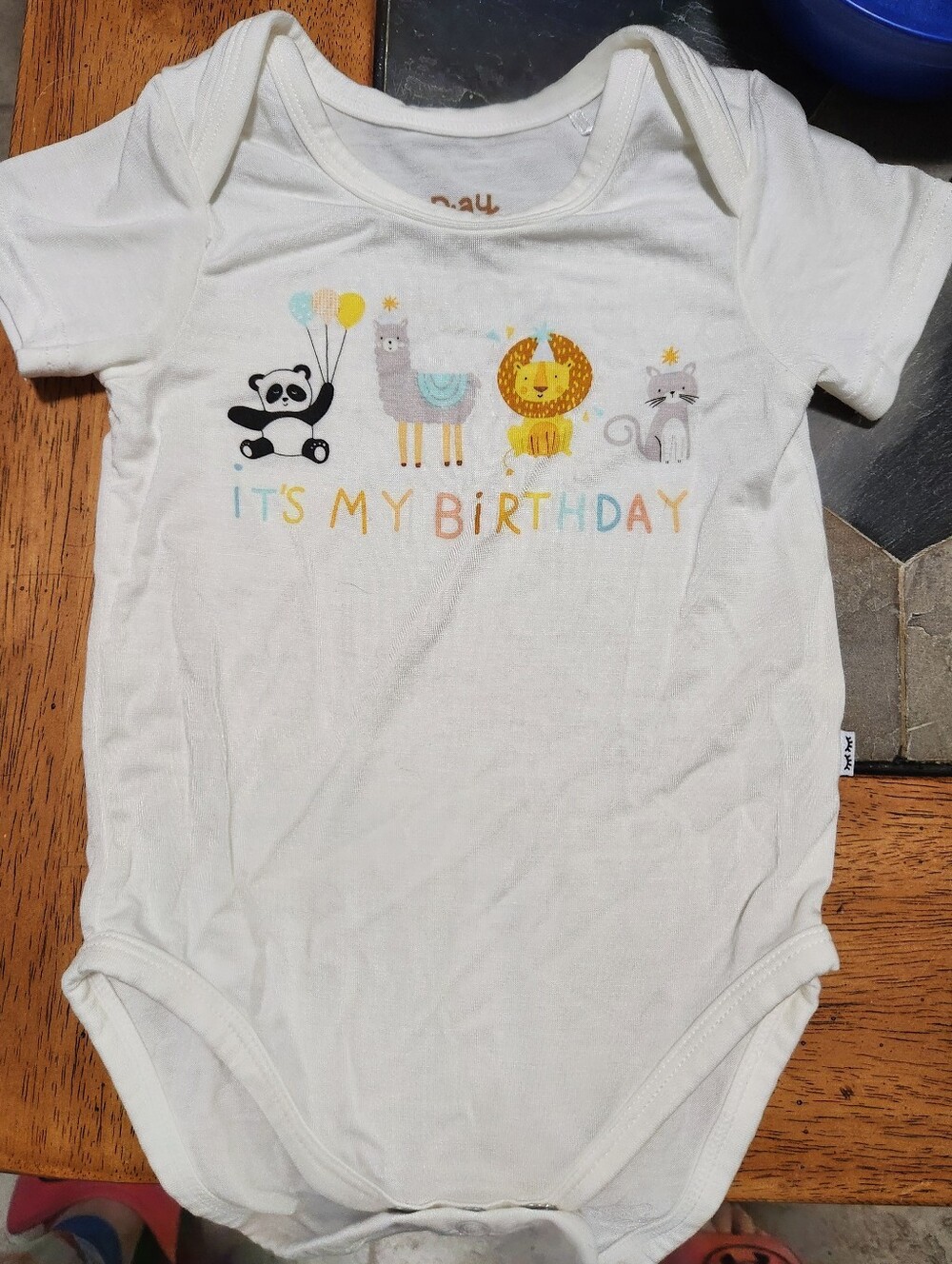 Little Sleepies Party Animals Birthday Onesie, NWOT, Size 6-12m